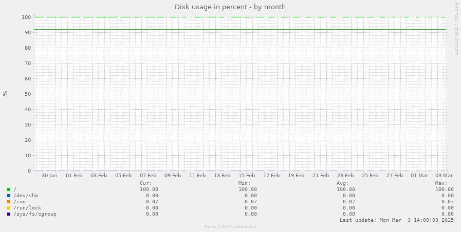 Disk usage in percent