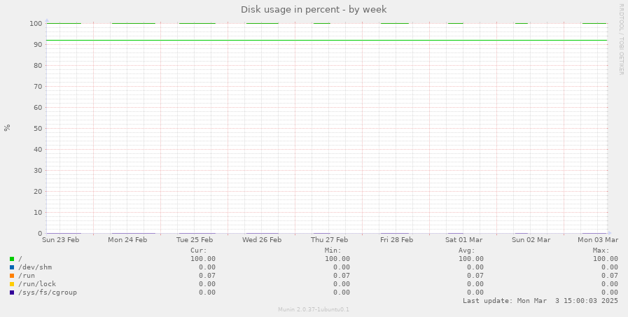 Disk usage in percent