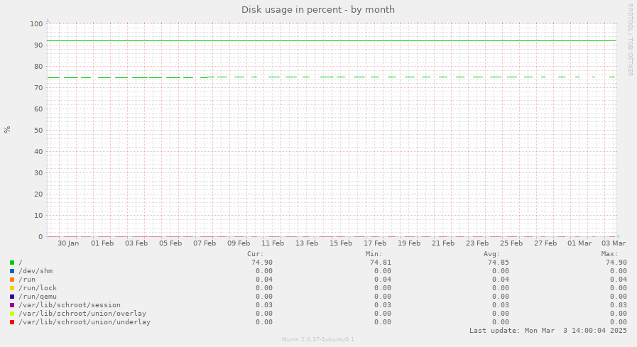 Disk usage in percent